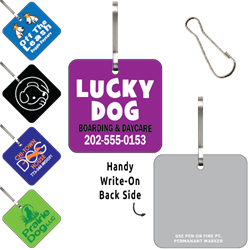 Clip-Its Leash/Collar Tags - Square Large 