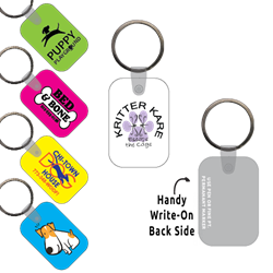 Ring-Its Leash/Collar Tags - Rectangle Small w/RC 