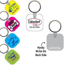 Ring-Its Leash/Collar Tags - Square w/RC 